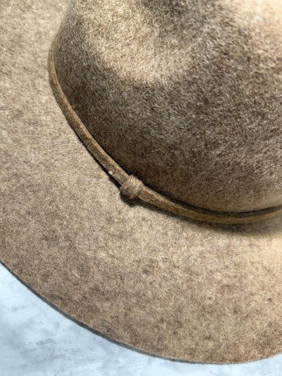 J. Crew Accessories - J. Crew 100% Wool wide brim Felt fedora Hat in Camel sz S / M